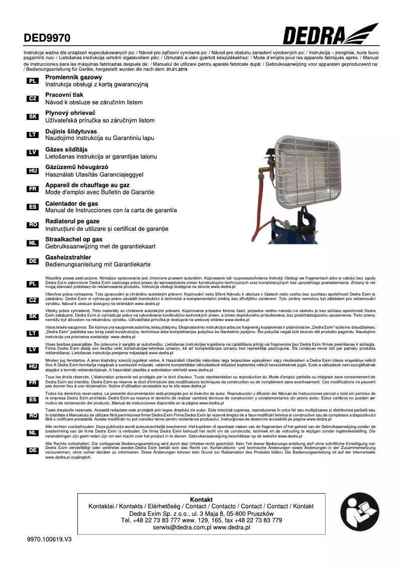 Page 1 de la notice Manuel utilisateur DEDRA DED9970