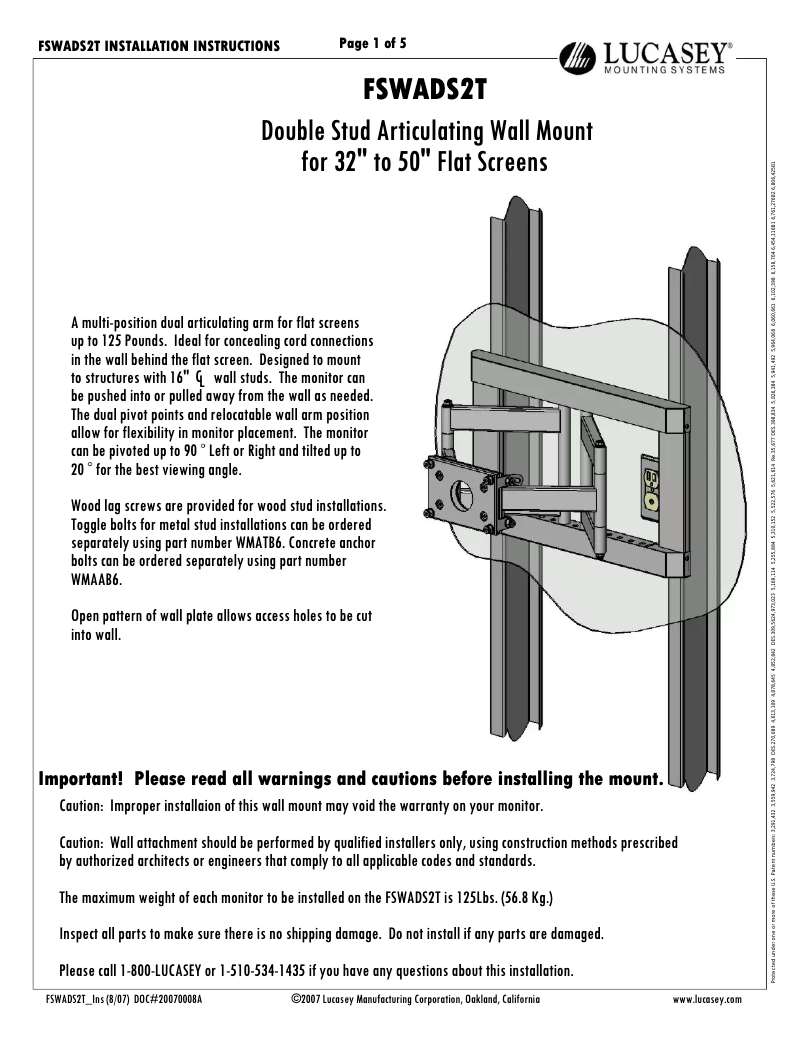Image de la première page du manuel de l'appareil FSWADS2T