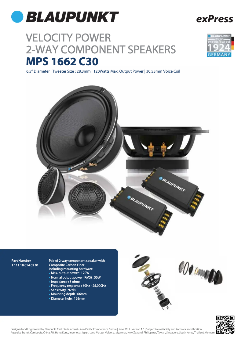 Page 1 de la notice Manuel utilisateur Blaupunkt MPS 1662 C30