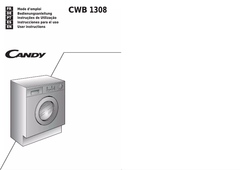Page n°1 - Manuel utilisateur Candy CWB 1308/L-S