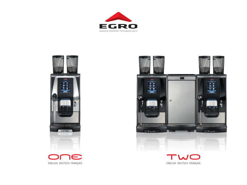 Page n°1 - Manuel utilisateur Egro One Pure Coffee