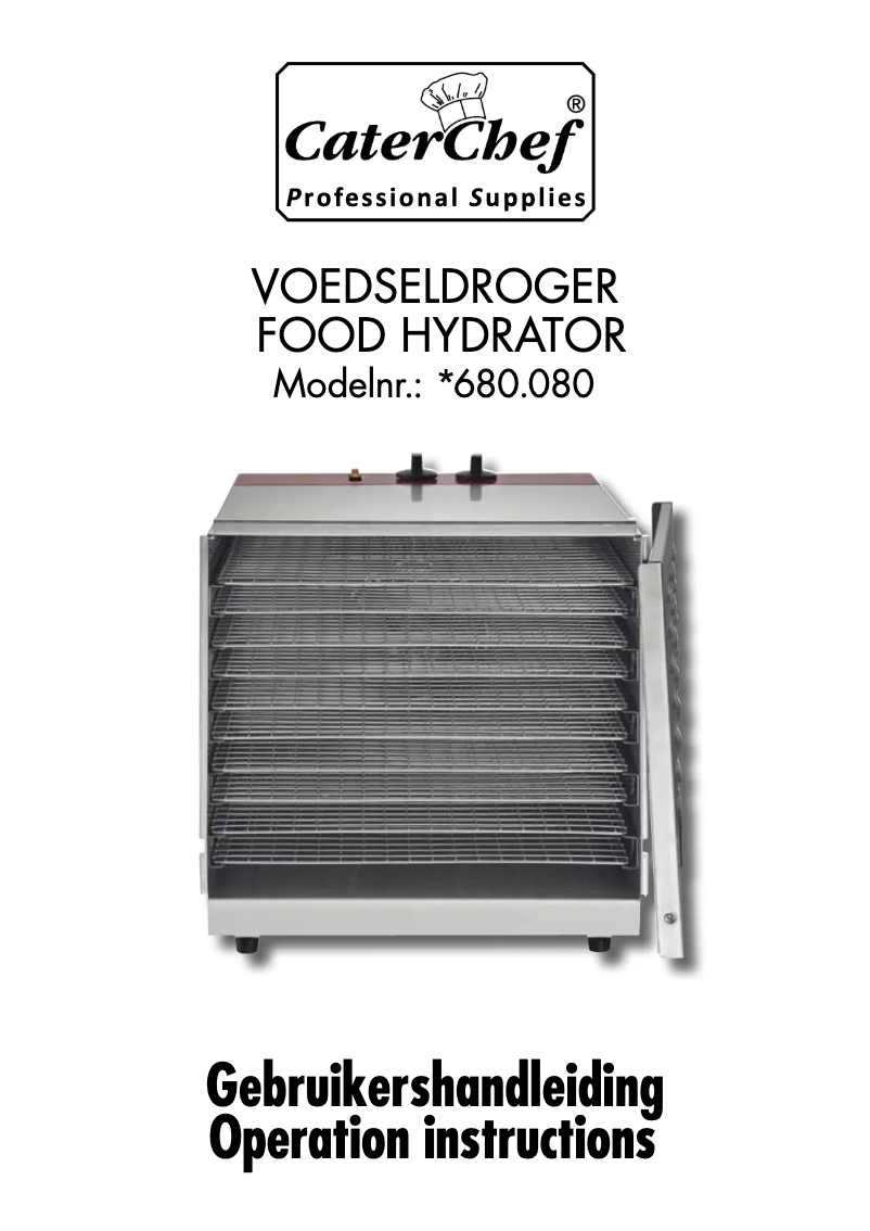 Page n°1 - Manuel utilisateur CaterChef 680080