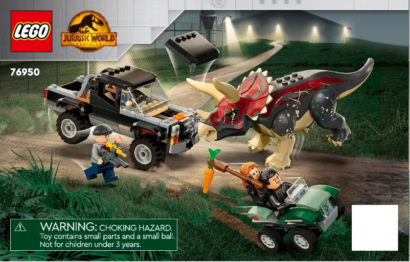 Page 1 de la notice Consignes visuelles Lego Jurassic World 76950