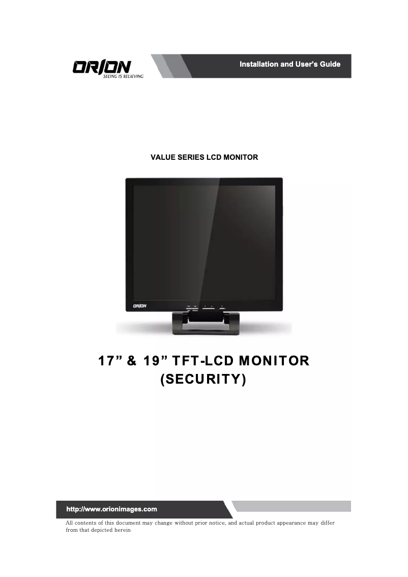 Image de la première page du manuel de l'appareil Value 19RTV