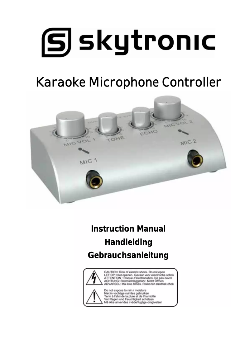 Page 1 de la notice Manuel utilisateur Skytronic Karaoke Controller