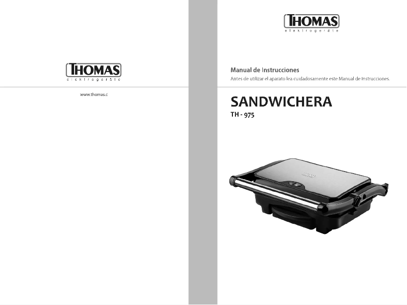 Page n°1 - Manuel utilisateur Thomas TH-975