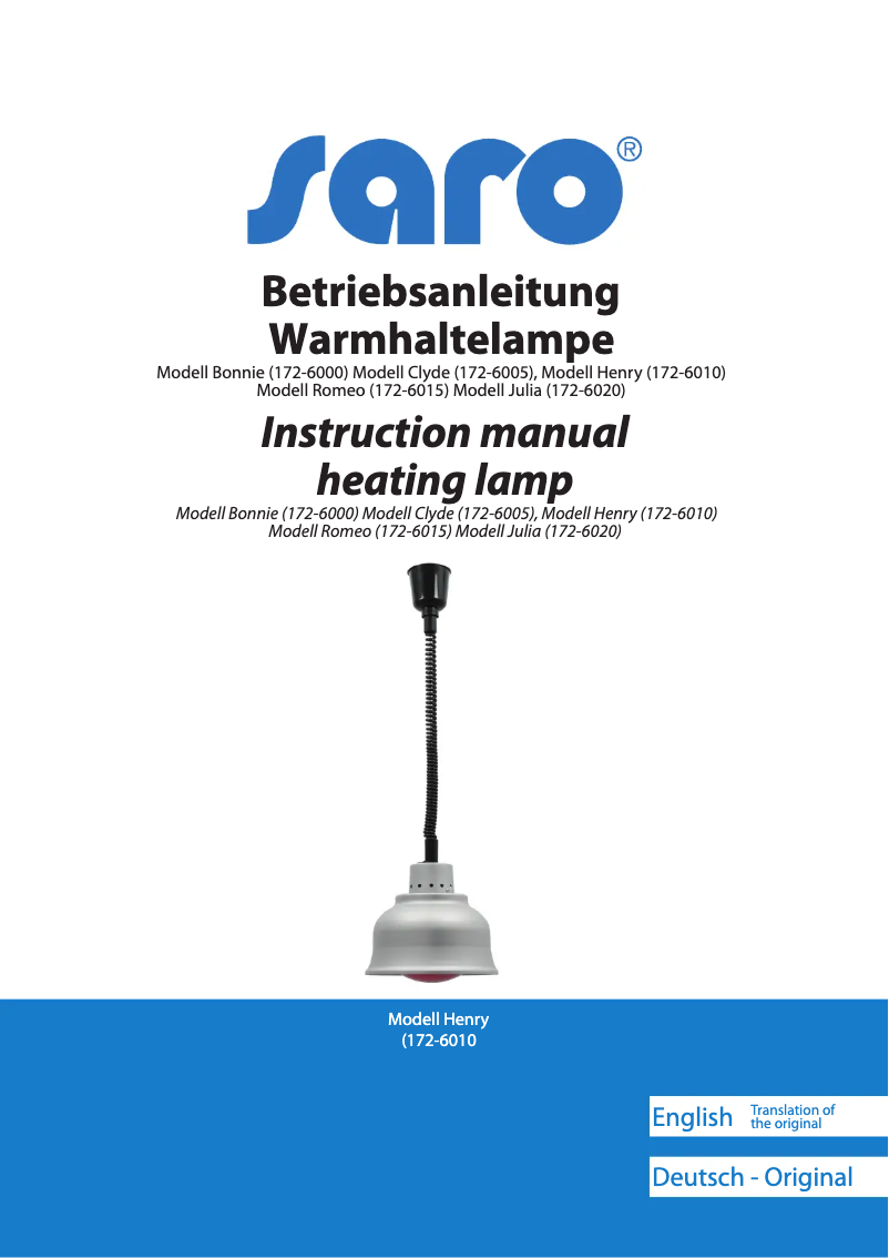 Page n°1 - Manuel utilisateur Saro Henry