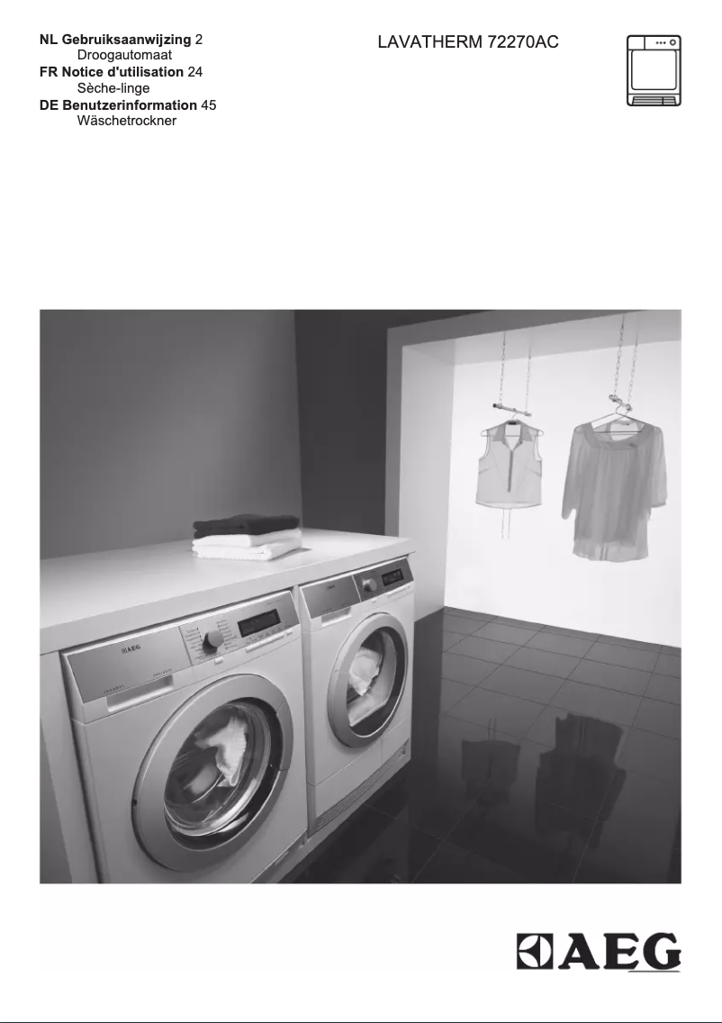 Page n°1 - Manuel utilisateur AEG T72270AC