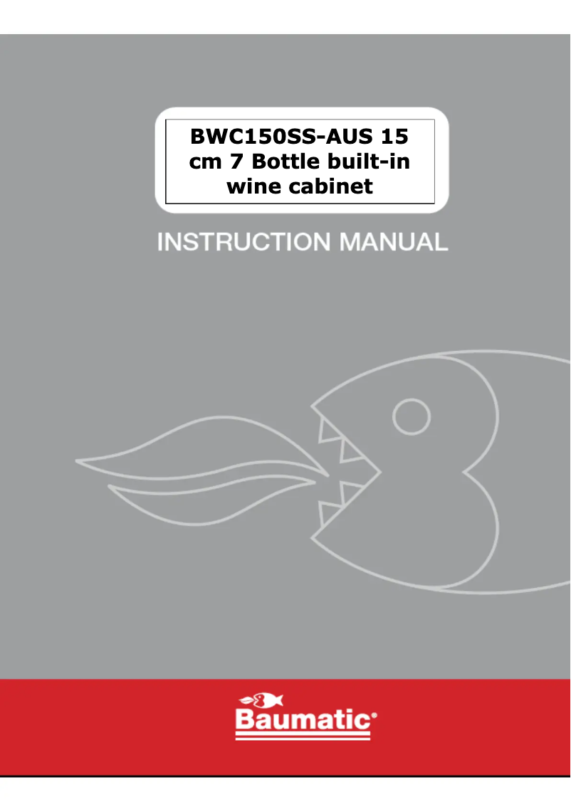 Page 1 de la notice Manuel utilisateur Baumatic BWC150SS