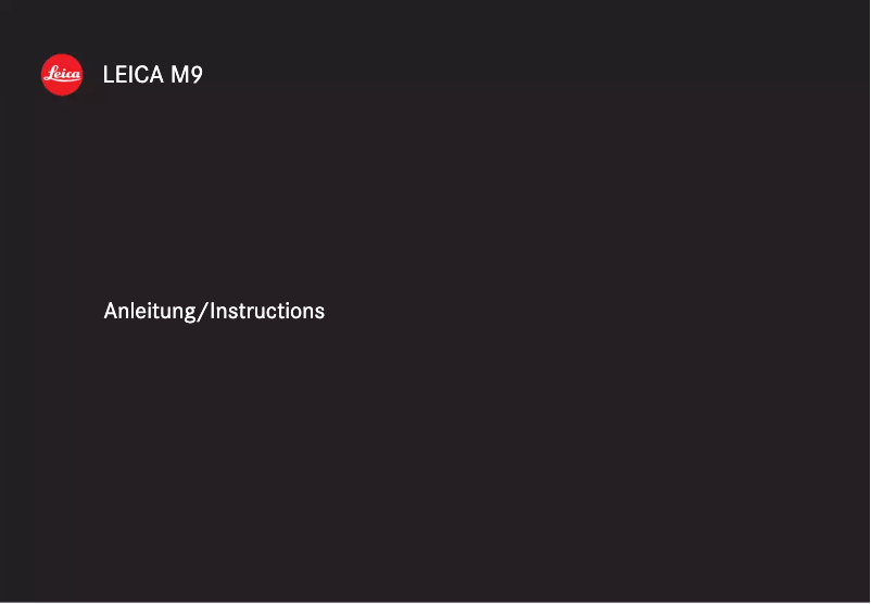Page 1 of the manual User Manual Leica M9