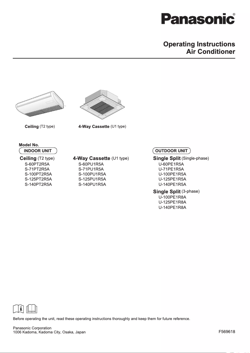 Page 1 de la notice Manuel utilisateur Panasonic SU-71PT2R5A