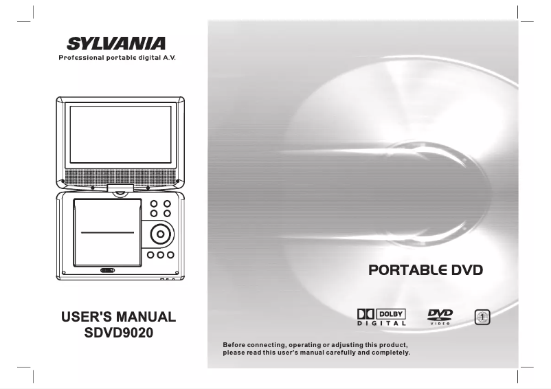 Image de la première page du manuel de l'appareil SDVD9020