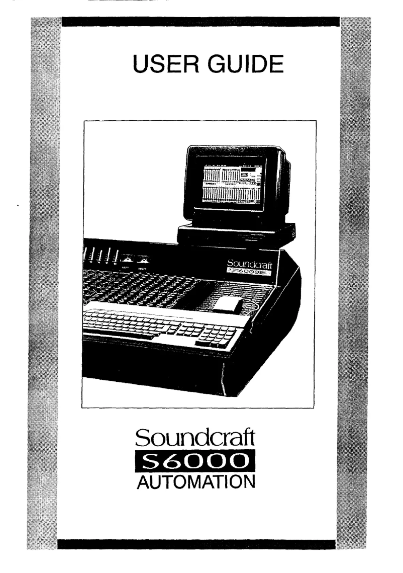 Page 1 de la notice Manuel utilisateur Soundcraft S6000 Auto