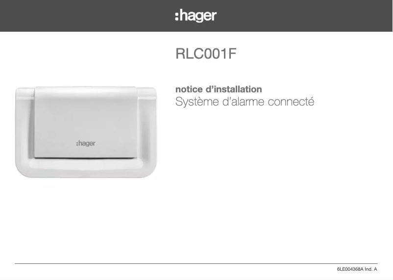 Page 1 de la notice Manuel utilisateur Hager RLA014X
