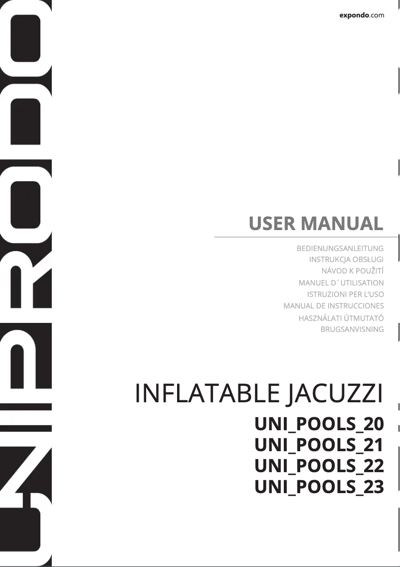 Page 1 de la notice Manuel utilisateur Uniprodo UNI_POOLS_23