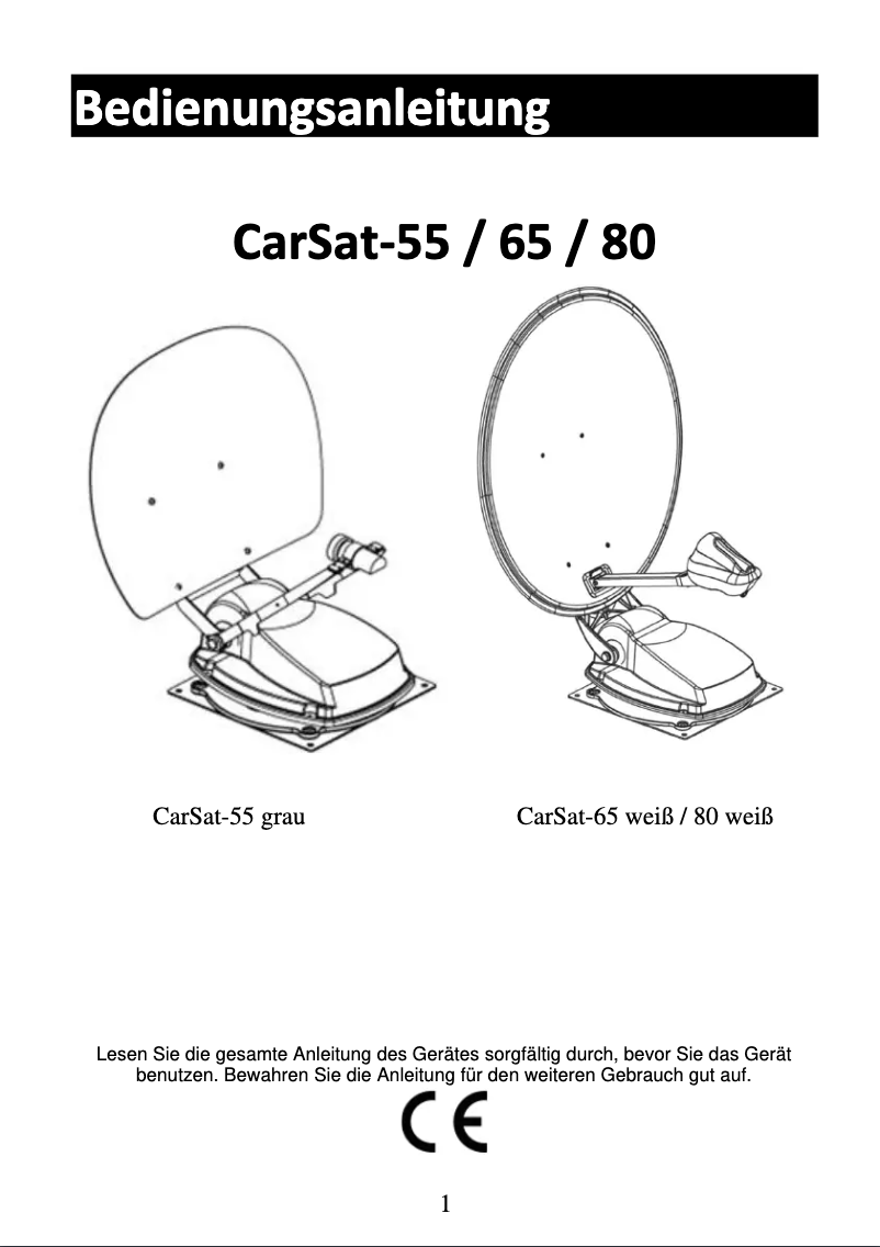 Página 1 del manual Manual de usuario Reflexion CarSat-80