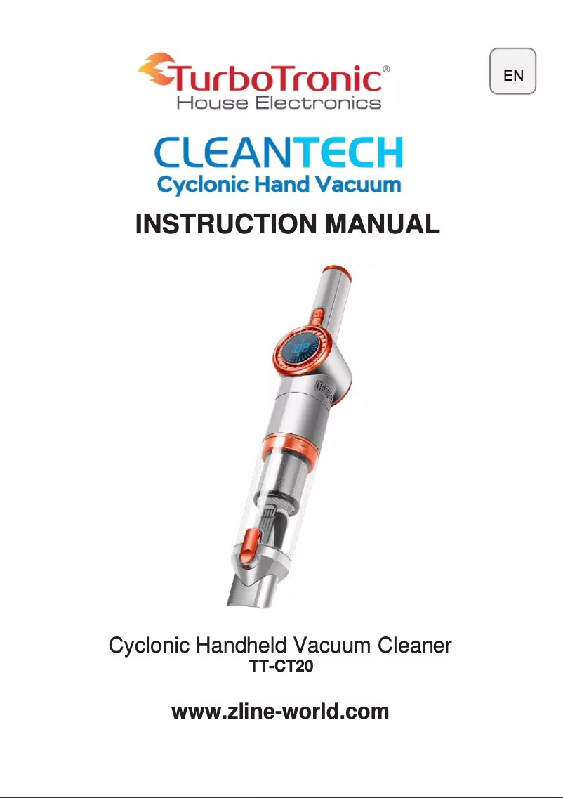 Image de la première page du manuel de l'appareil CleanTech TT-CT20