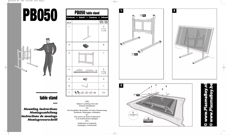 Image de la première page du manuel de l'appareil PB 050