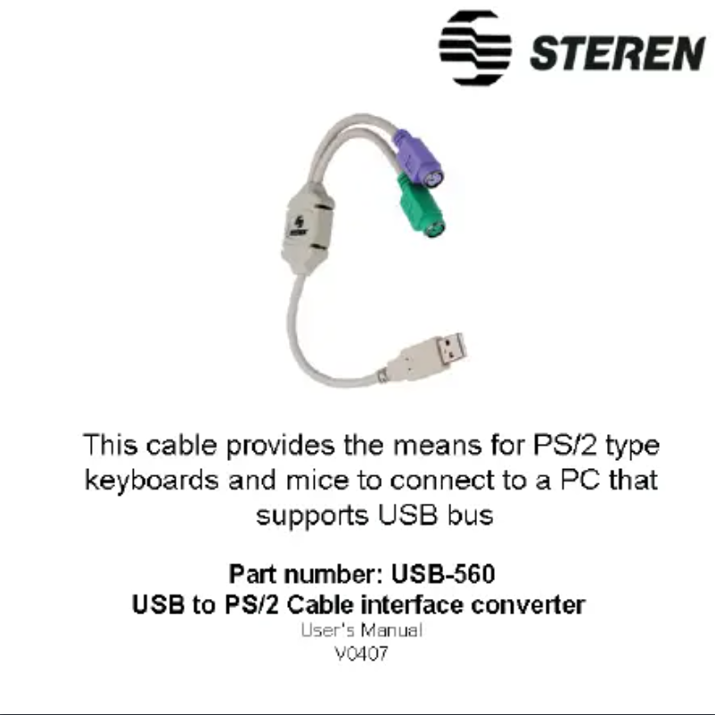 Page n°1 - Manuel utilisateur Steren USB-560