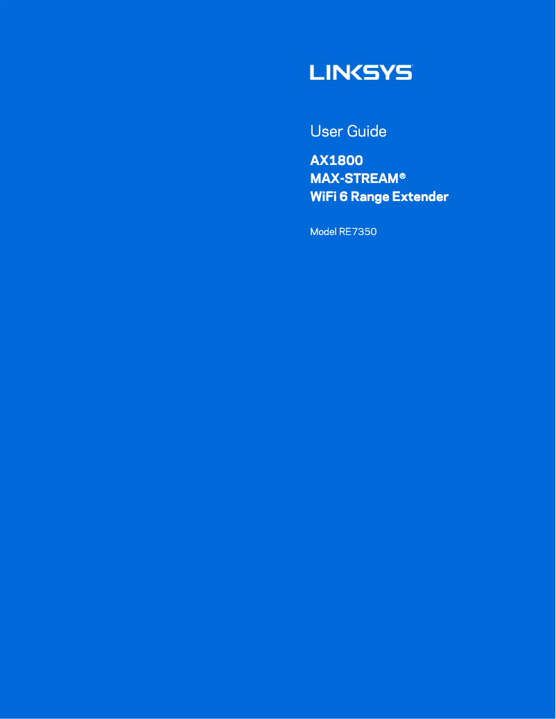 Page 1 de la notice Manuel utilisateur Linksys Max-Stream RE7350