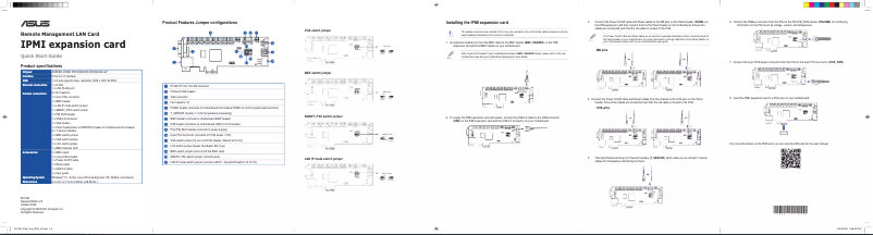 Page 1 de la notice Guide de démarrage rapide Asus Pro WS W680-ACE IPMI