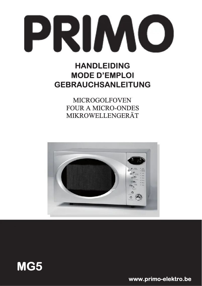 Page 1 de la notice Manuel utilisateur Primo MG5
