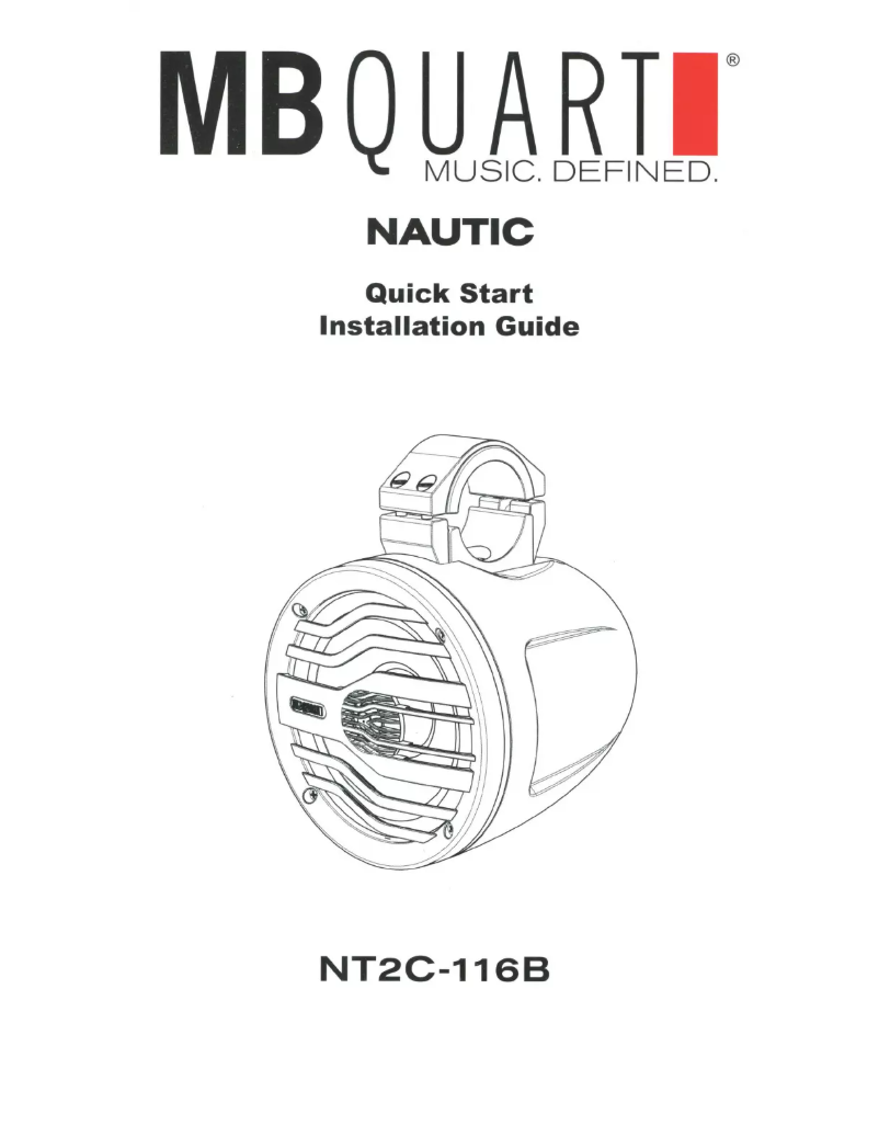 Page n°1 - Manuel utilisateur MB Quart NT2C-116B
