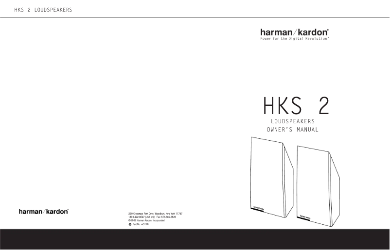 Page n°1 - Manuel utilisateur Harman Kardon HKS 2