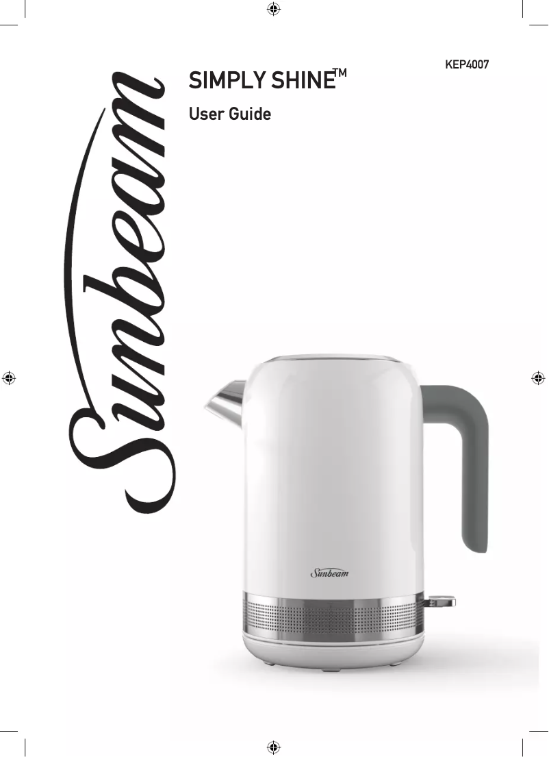 Image de la première page du manuel de l'appareil Simply Shine KEP4007