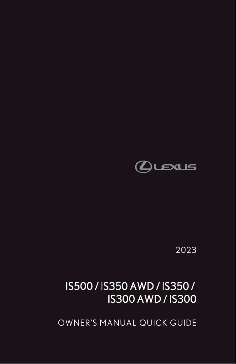 Image de la première page du manuel de l'appareil IS 300 (2023)