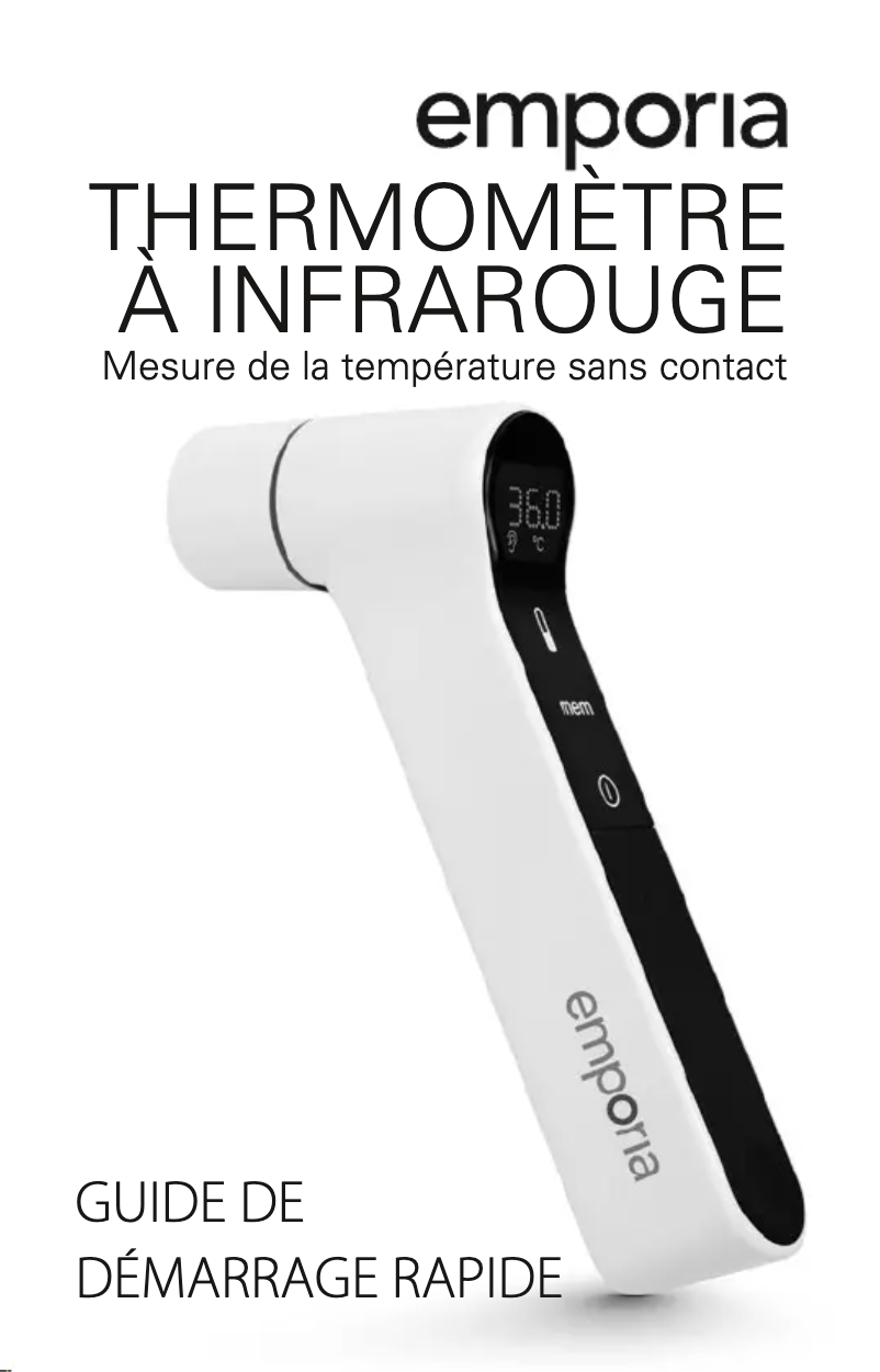 Page 1 de la notice Manuel utilisateur Emporia Infrared Thermometer