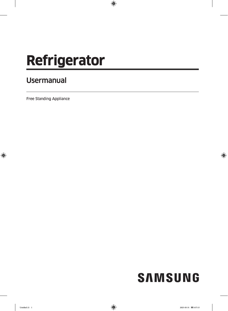 Image de la première page du manuel de l'appareil RF29BB8600AP