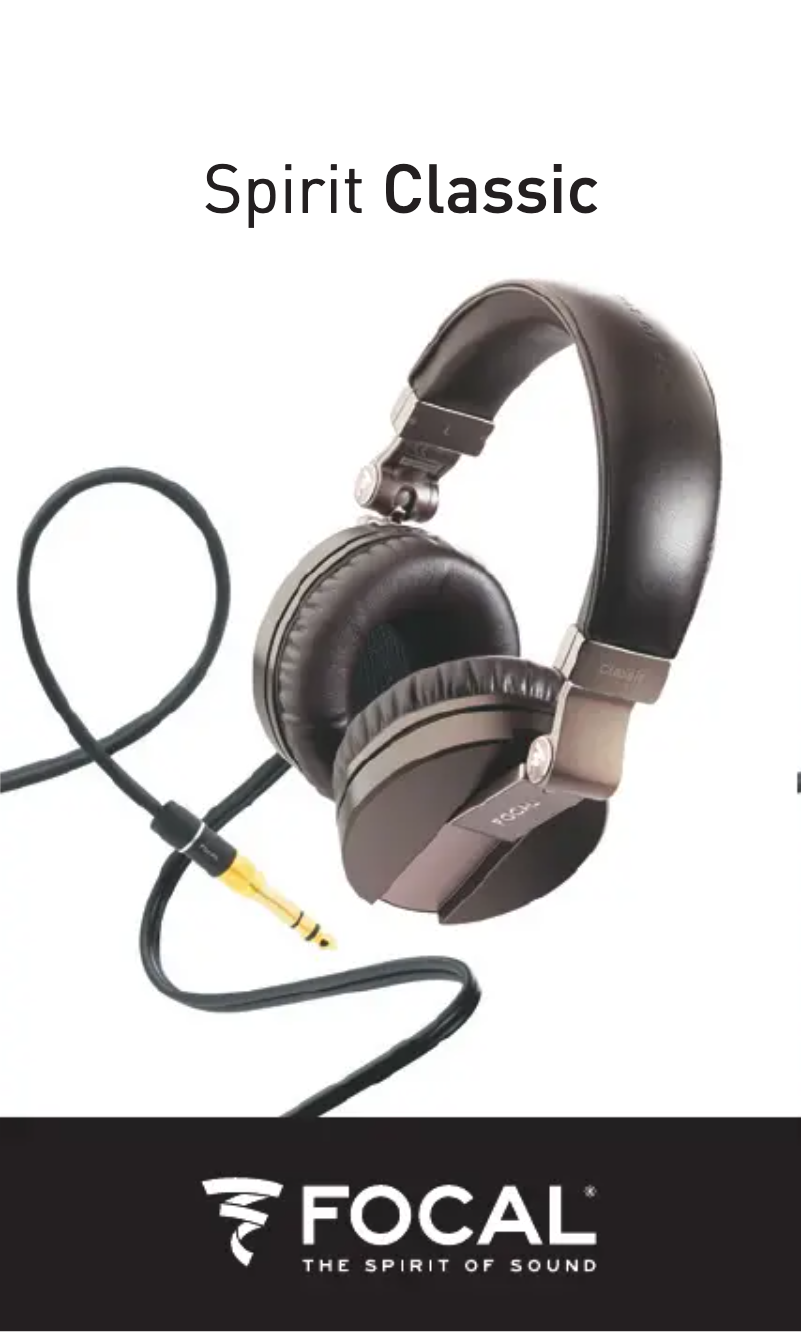 Page 1 de la notice Manuel utilisateur Focal Spirit Classic