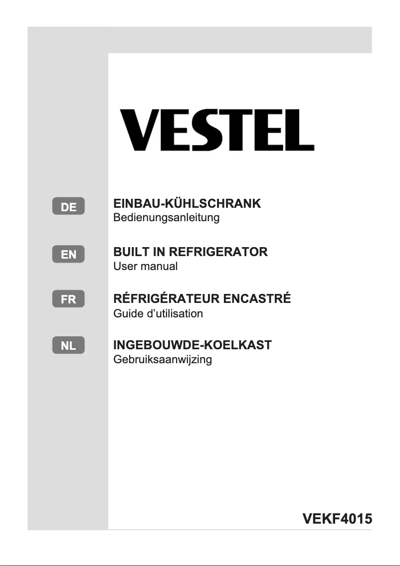 Page 1 de la notice Manuel utilisateur Vestel VEKF4015