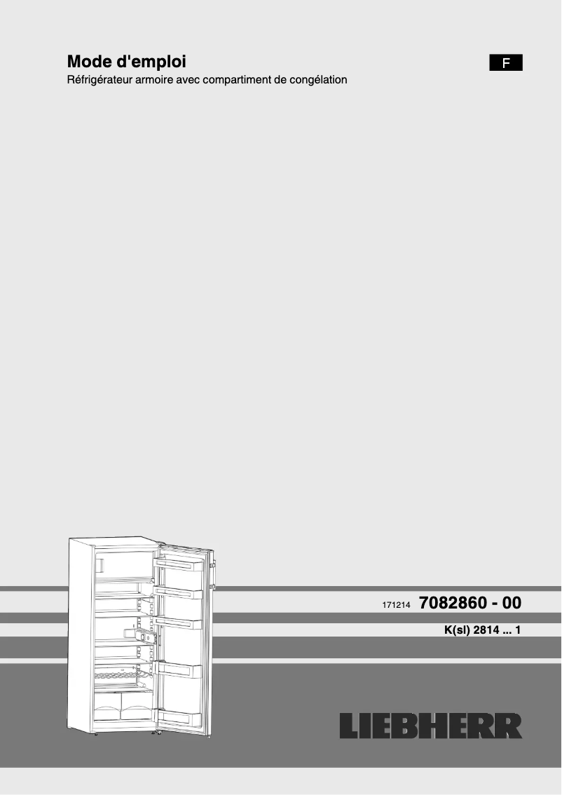 Page n°1 - Manuel utilisateur Liebherr KSL 2814