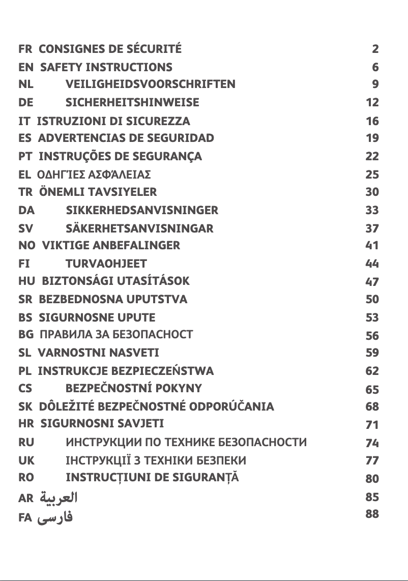 Image de la première page du manuel de l'appareil Easy Fry Compact Precision EZ3018