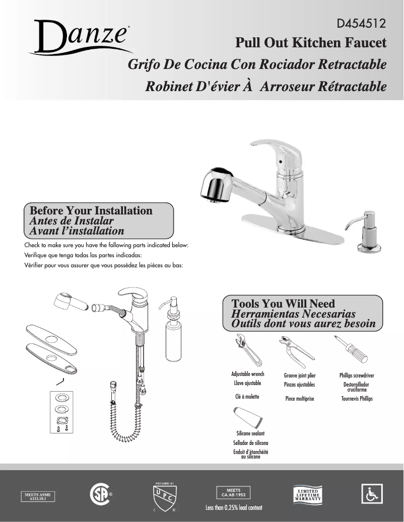 Página 1 del manual Manual de usuario Danze D454512