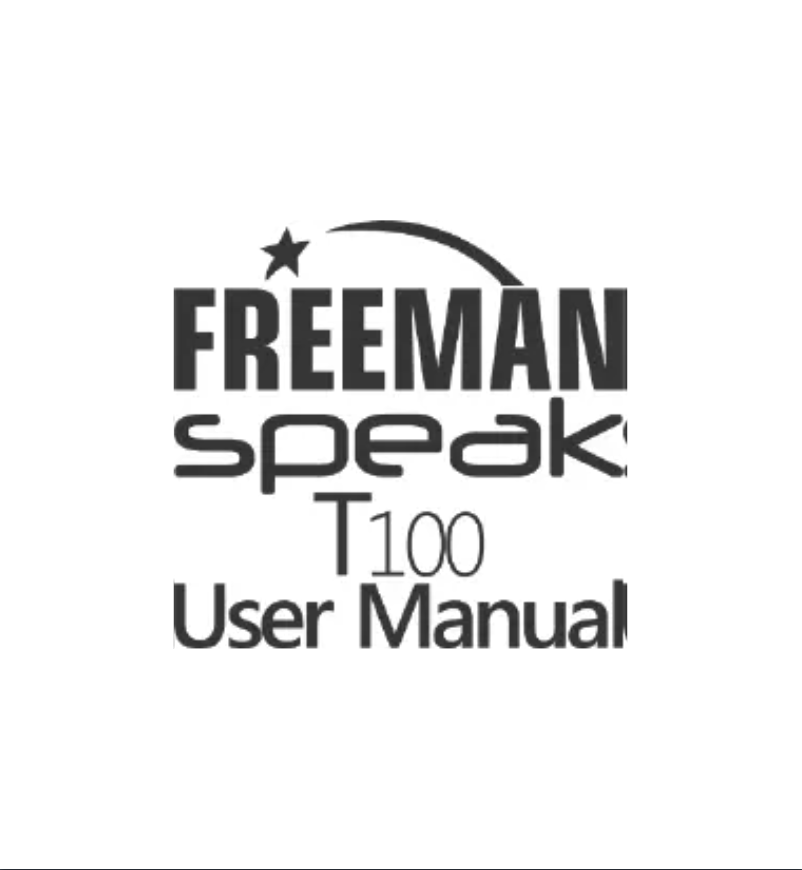 Page n°1 - Manuel utilisateur Freeman Speak T100