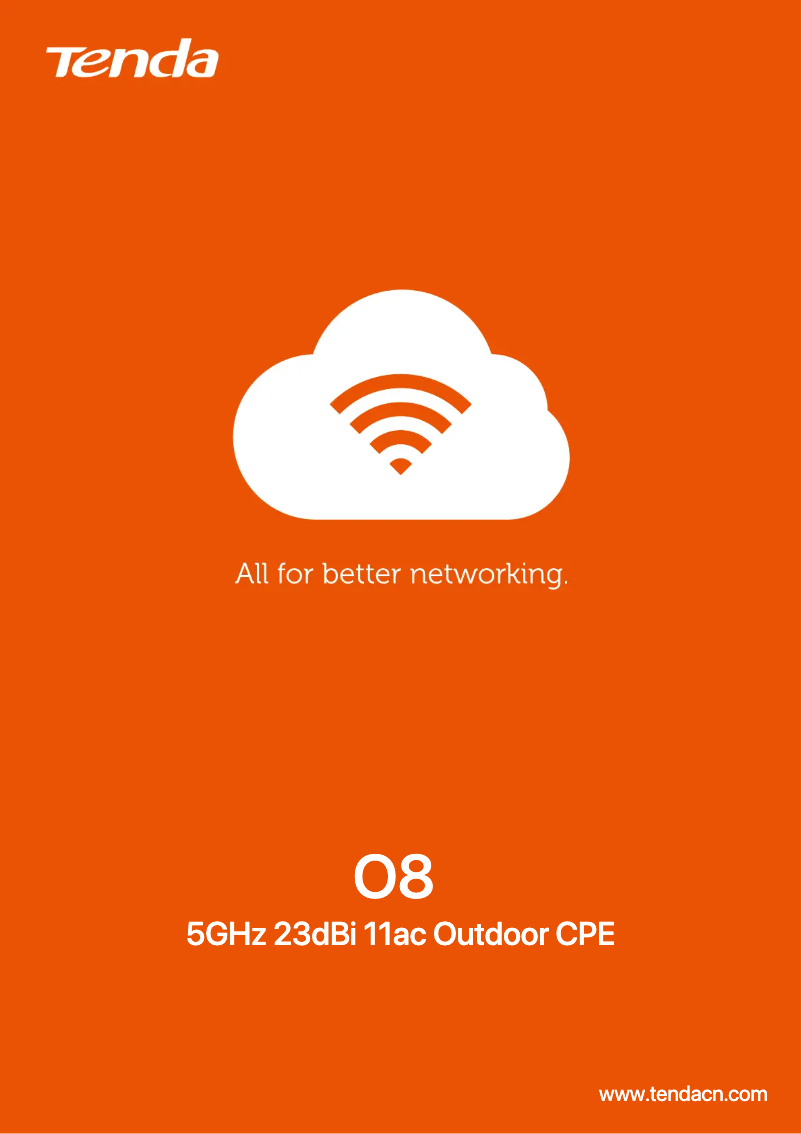 Page 1 de la notice Fiche technique Tenda O8