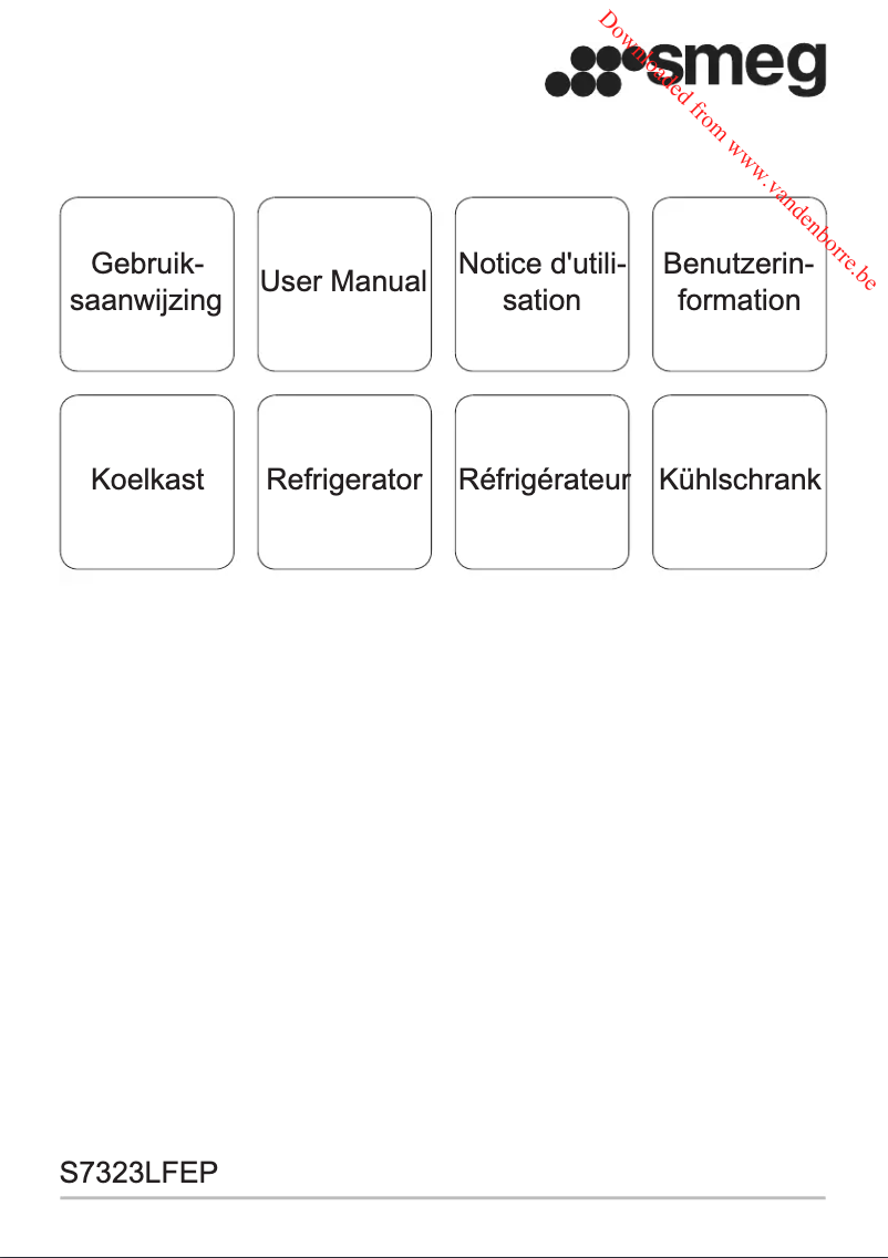 Page 1 de la notice Manuel utilisateur Smeg S7323LFEP1