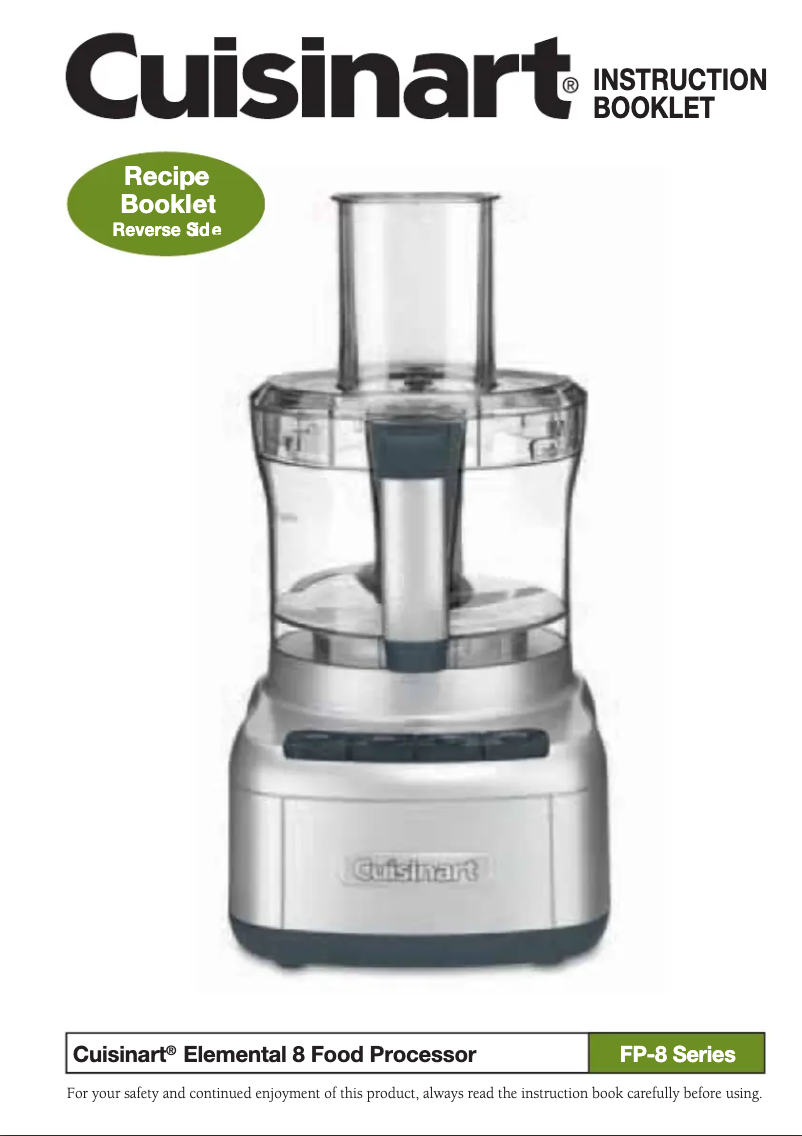 Image de la première page du manuel de l'appareil Elemental 8 FP-8