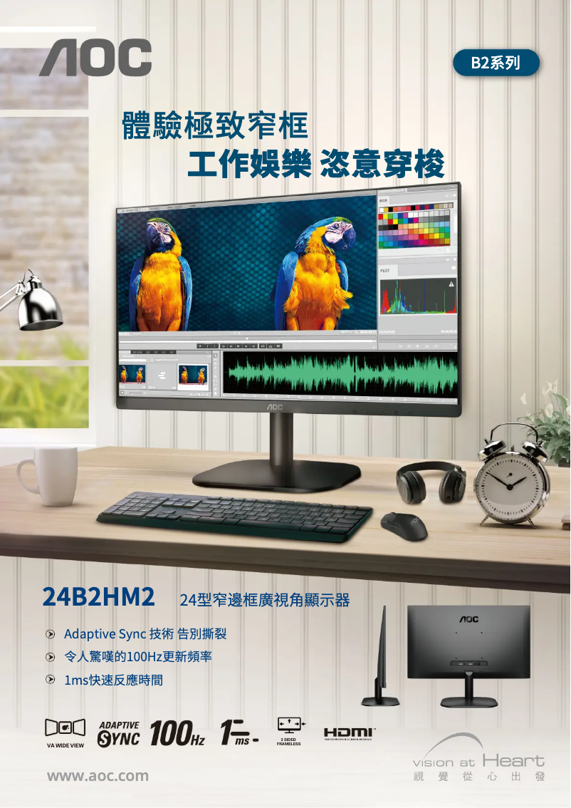 Page n°1 - Manuel utilisateur AOC 24B2HM2