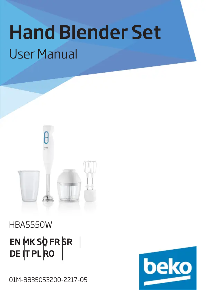 Image de la première page du manuel de l'appareil HBA5550W