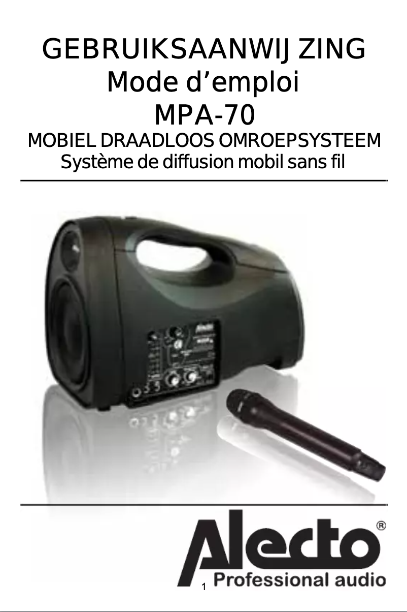 Page n°1 - Manuel utilisateur Alecto BSP-75
