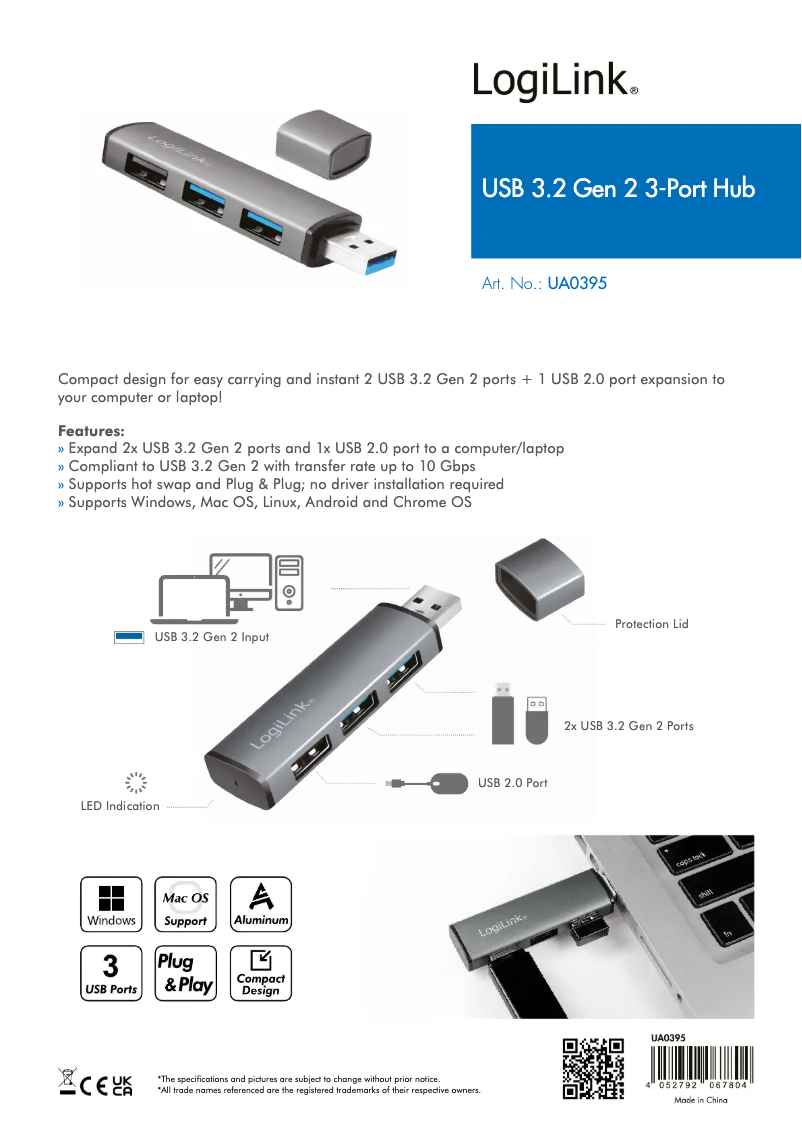 Page n°1 - Manuel utilisateur LogiLink UA0395