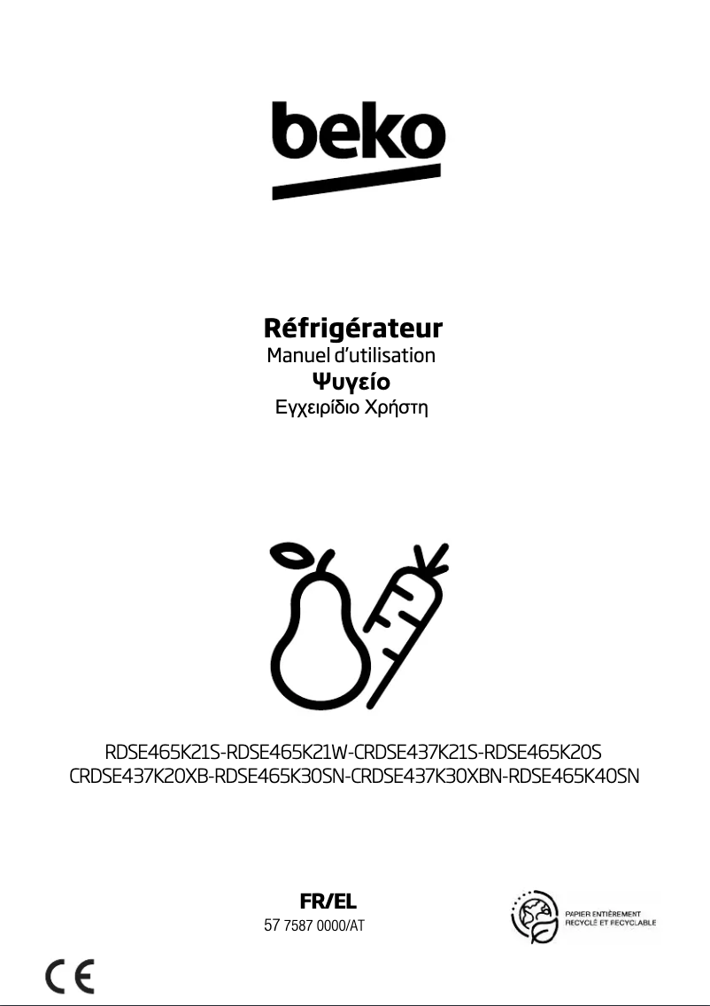 Image de la première page du manuel de l'appareil RDSE465K40SN