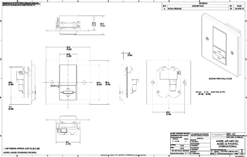 Page n°1 - Mode d'emploi QSC MP-MFC Controller