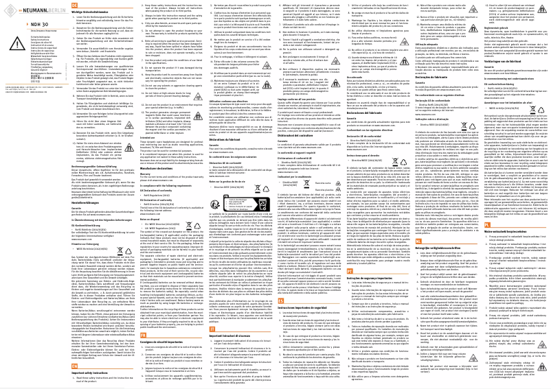 Image de la première page du manuel de l'appareil NDH 30