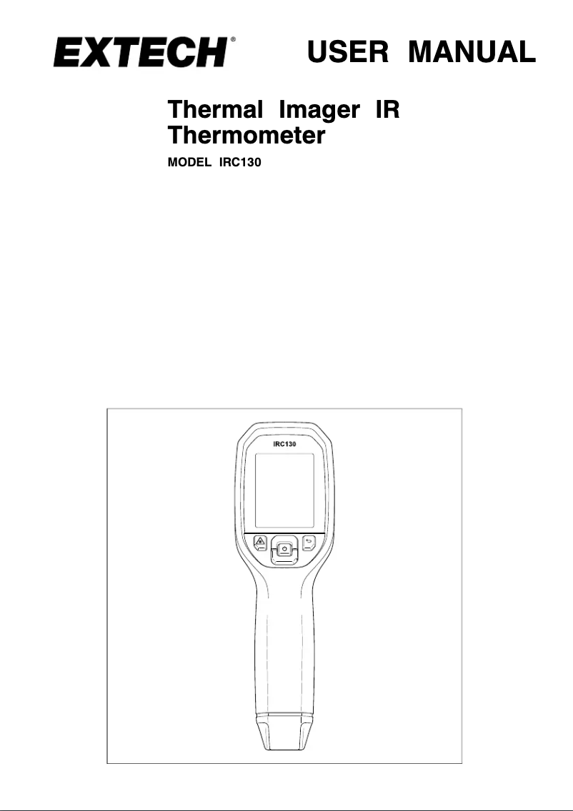Image de la première page du manuel de l'appareil IR130