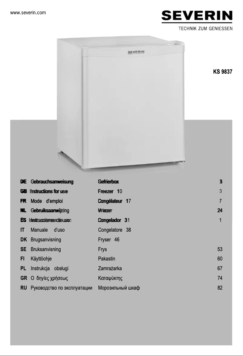Image de la première page du manuel de l'appareil KS 9837
